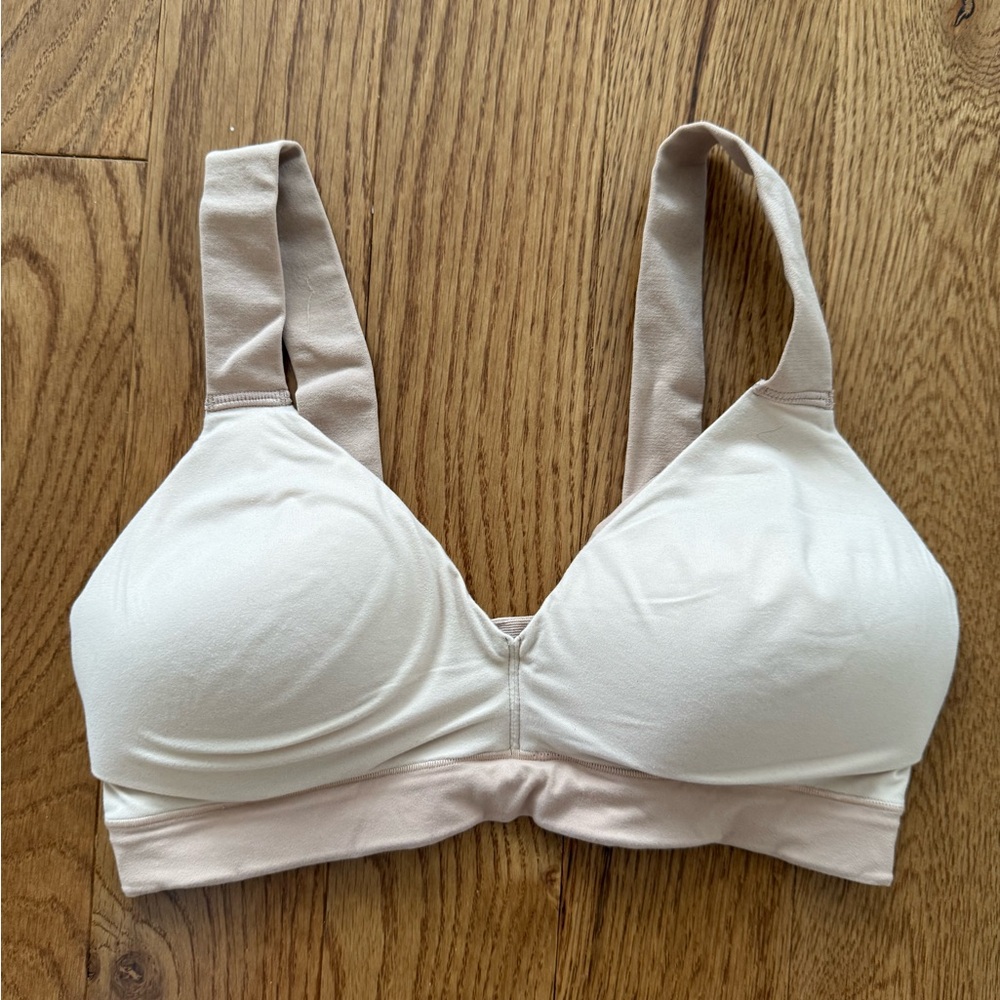 SPANX Cream and Tan Wireless Bra with Molded Cups